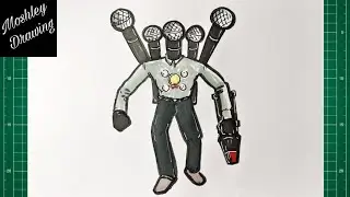 How to Draw Microphone Man Mecha Boss - Skibidi Toilet