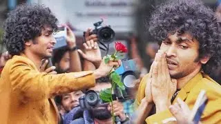 തുറന്ന വാഹനത്തിൽ നഗരവീഥിയിലൂടെ ബ്ലെസ്‌ലിയെത്തി | Exclusive Visuals from Blesslee Trivandrum Airport
