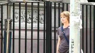 Jodi Foster at the filming of The Brave One