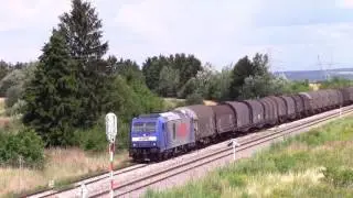TRAXX z wagonami Shimmns