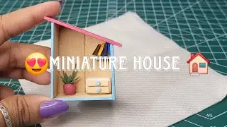 😍 Miniature House Using Popsicle Sticks and Airdry Clay/ #Miniature #creativesasmitaarts #art #93
