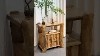 Wabi-Sabi Solid Wood Cabinet &ndash; Natural Finish Sideboard for Home or BnB #homedecor #HomeImprovement