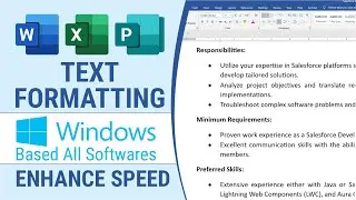 Text Formatting in MS Word | increase the speed of typing | Typing Speed Course Video