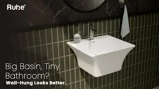 Best Wall-Hung Wash Basin for Modern Bathrooms in India | Ruhe Aries Wall-Hung Wash Basin | Ruhe