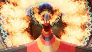 Fire Rings Water Slide POV - Planet Coaster 2