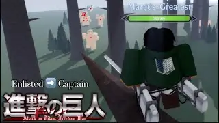 QUICK ENLISTED TO CAPTAIN RANK GRIND | AOT: FREEDOM WAR | ROBLOX