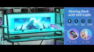 How to Install | SEDETA 78.8 Inch Gaming Desk with LED Lights Hutch Storage Shelves
