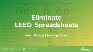 Eliminate LEED Spreadsheets with Green Badger