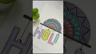 Holi special mandala art🤩🎨 #shorts #art #holi #holispecial #holifestival #mandala #trending #yt #fyp
