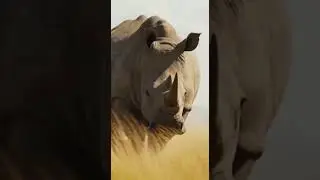When Nature Fights Back: Baby Rhino's Close Call   #wildlife #animals #ai #zoo  #wildliferescue