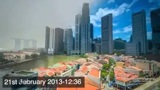 Raffles Place, Singapore Transformed by Haze, June 2013