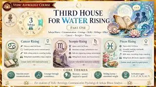 Third House of Water Signs | Cancer Scorpio Pisces Communication, Courage & Skills in Vedic