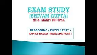 Reasoning- Puzzle Test-( Family Based Problems Part-1 ) by 123 Maths