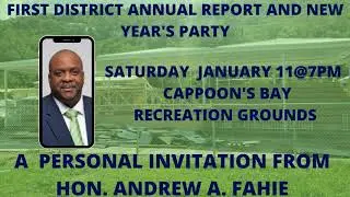 Personal Invitation from Premier and First District Rep. Hon Andrew A. Fahie
