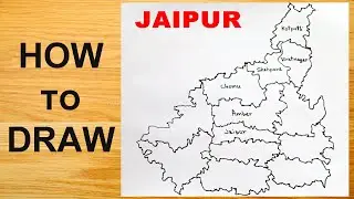 How to draw Jaipur Map || Outline Map Drawing 