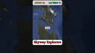 London UK 🇬🇧 to Las Vegas USA 🇺🇸 Flight Route ✈️ | Stunning Aerial Views & Flight Path
