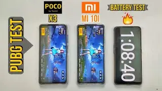 Mi 10i 5G vs POCO X3 Pubg Test, Heating & Battery Test | Shocking Results 🔥