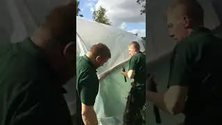 Polytunnel Building Day - Covering the tunnel