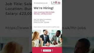 Sales Co-ordinator Role Available #Burnley | LHR Recruitment