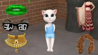 Billu dress, lipstick, Taj, sunglasse, Best Colour Cat funny makeup comedy video