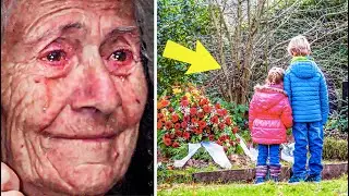 Elderly Woman Visits Husband&rsquo;s Fresh Grave and Sees Two Little Children Standing There
