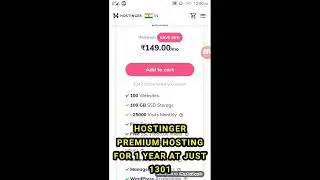 #Shorts Hostinger Coupon 2022 | No School Goer Blogger