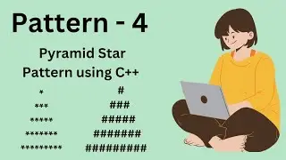 Pyramid Star pattern using C++ | Pyramid | Star Pattern - 4 | #coding #starpatterns #pyramid #code