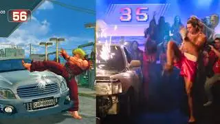 街頭霸王KEN如何體驗親身拆車的快感? 用KEN練習街霸, 踢車獎勵關可用SUPER, 比STREET FIGHTER II 升級! 重現真人版電影踢車TOYOTA Celsior片段!