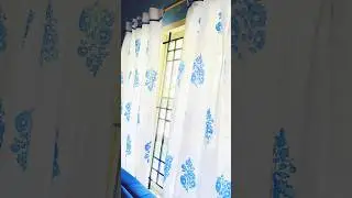 Simple curtain diy 💙#diycurtains #curtainstitching #asmr #asmrsounds #satisfying