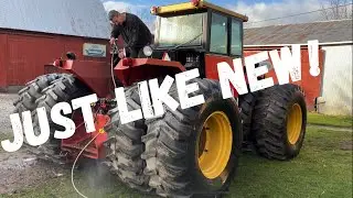 Versatile 895 gets its first service and shine in YEARS!