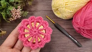 🔥  Creating Amazing Crochet Flower Motifs (Step-by-Step) | Tığ &Ccedil;i&ccedil;ek Motifli Muhteşem Altlık