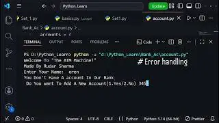 Bank Simulator using Python! 🐍🐍 #python #coding #programming #banksimulator