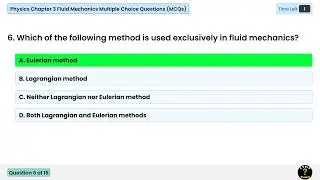Physics Chapter 3 Fluid Mechanics Multiple Choice Questions MCQs P1