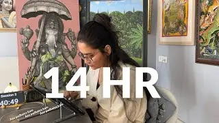 🔴 LIVE 📚 14 hour I Study with me✨ | 60/10 Pomodoro ⏳ (silent study . No music)🕯✨
