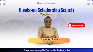 OwEJD || Hands-on Scholarship Search Webinar || Dr. Emmanuel Jesuyon Dansu || 2025.10.18