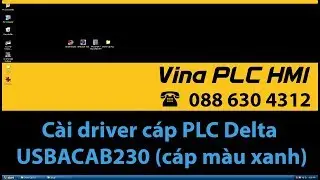 C&agrave;i driver c&aacute;p lập tr&igrave;nh PLC Delta USBACAB230 AMSAMOTION (xanh)