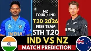 India vs New Zealand 5th T20 Prediction 🦁 | IND vs NZ Today Match Prediction 2026