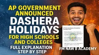 🎉AP Govt Declares Dasara Holidays 2025 for High Schools&Colleges 🏫📚#dasara#holiday#apholidays#school