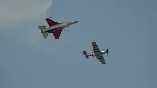 Dayton Air Show 2024 USAF F-16 Viper Demo With USAF Heritage Flight