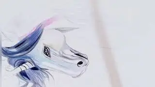 Рисунок единорога в цвете