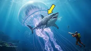 SHOCKING: Colossal Box Jellyfish ZAPS Giant Shark! (You Won't Believe the End!)