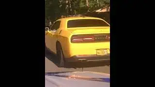 Наркоторговец пытается скрыться на жёлтом Dodge Challenger&hellip; 😱😱 И тут же жалеет об этом! #полицейс...