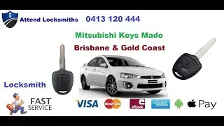 Mitsubishi replacement car keys made by Attend Locksmith Brisbane 0413 120 444