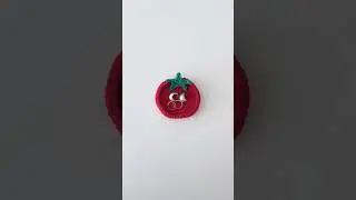 [Crochet with me🤍] 토마토 악세사리 트레이🍅 Crochet Tomato Jewelry tray #crochet #crochetpattern #코바늘 #코바늘뜨기