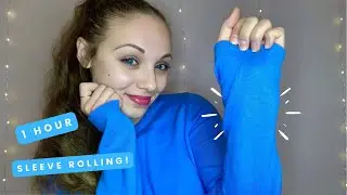 ASMR || 1 HOUR Sleeve Rolling! Fabric Sounds For Sleep! 😴