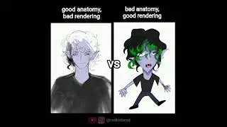 good rendering, bad anatomy vs bad anatomy, good rendering #artist #drawing #digitalart #oc