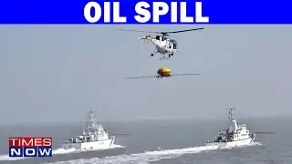 Indian Navy Helps To Clean Chennai Oil Spill