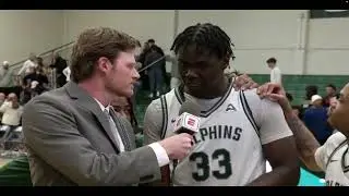 Donovan Rivers talks to ESPN after wire to wire win at home over Lipscomb 01/29/26