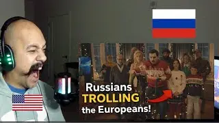 American Reacts To When Russia Trolls Europe for Christmas 🎄