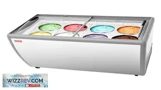 VEVOR Commercial Ice Cream Display Case 13.1 Cu.ft Chest Freezer Restaurant Gelato